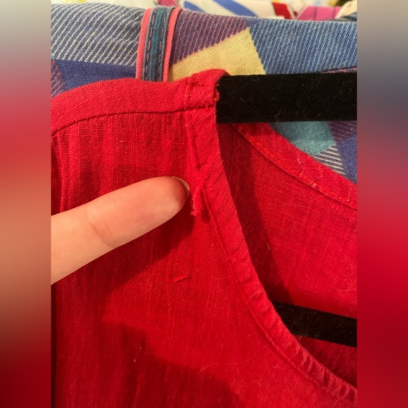 Red Cotton Maxi Dress - Picture 11 of 16